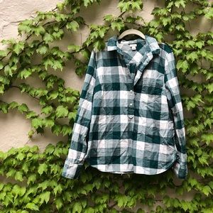 Jcrew Plaid 3/4 Button Down